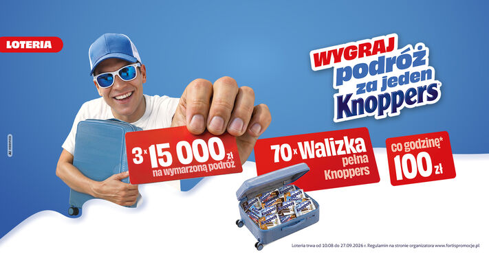 Wygraj podr&oacute;ż za jeden Knoppers!